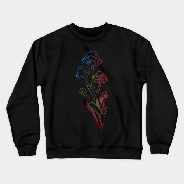 Mushroom Tatoo Crewneck Sweatshirt by Color-Lab